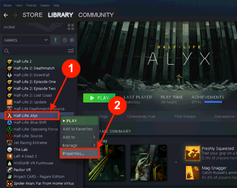 Half-Life: Alyx: Open Properties